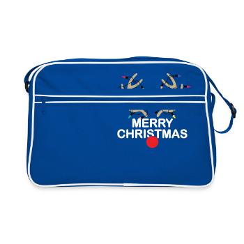 Christmas - Retro Tasche - Blau/Weiß - Vorne