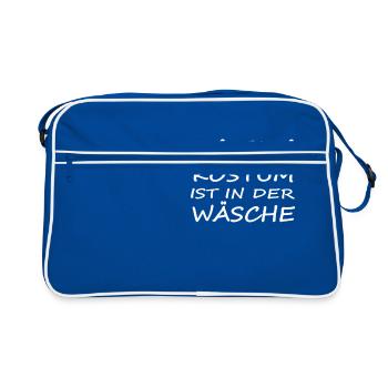 Mein Kostüm ist in der Wäsche - Retro Tasche - Blau/Weiß - Vorne