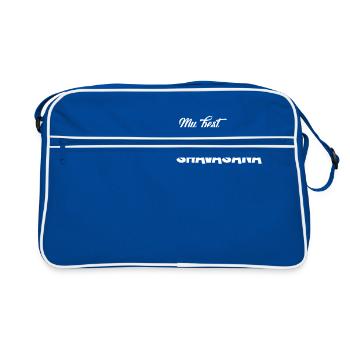 Mon meilleur Asana est Shavasana, présent, anniversaire - Sac Retro - bleu/blanc - Devant