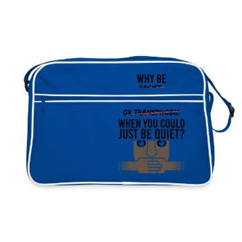 ANTI DISCRIMINATION - Retro Bag - blue/white - Front