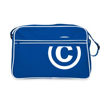 Copyright Symbol - Retro Bag - blue/white - Front