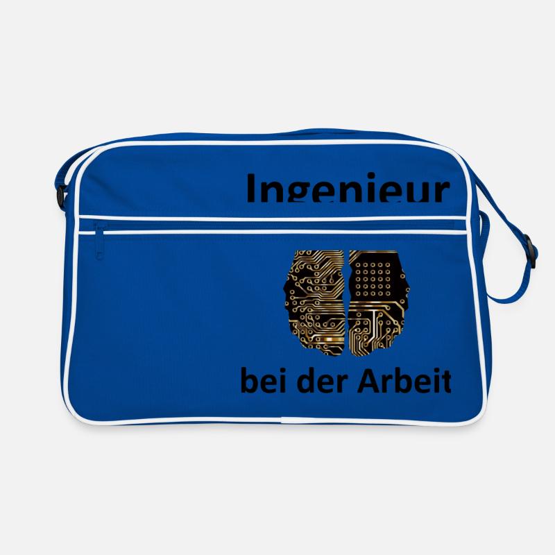 Engineer at work, student, brain, nerd Retro Bag