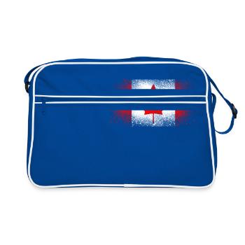 Drapeau Canada Grunge Cadeau Québec Canadien - Sac Retro - bleu/blanc - Devant
