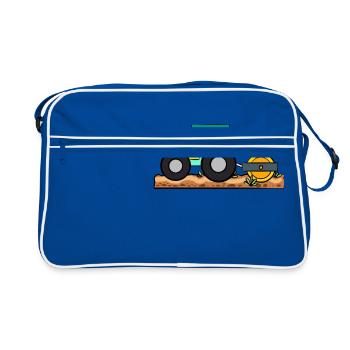 Tractor tractor farm - Retro Bag - blue/white - Front