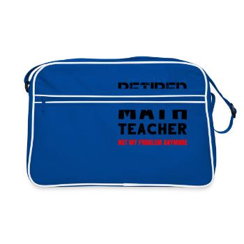 Professeur de mathématiques retraité La retraite n'est pas mon problème - Sac Retro - bleu/blanc - Devant