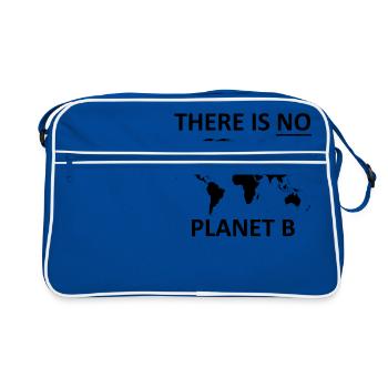 Il n'y a pas de planète B - Sac Retro - bleu/blanc - Devant