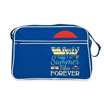 L'été vibre pour toujours - Sac Retro - bleu/blanc - Devant