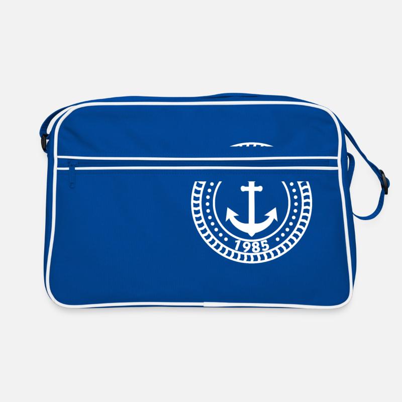 Anker - Retro Tasche - Blau/Weiß