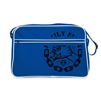 Famille première famille amitié frères et soeurs - Sac Retro - bleu/blanc - Devant