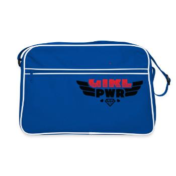 Fille pwr petite amie femme soirée femmes fille - Sac Retro - bleu/blanc - Devant