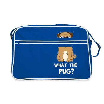Ce que le chien carlin - Sac Retro - bleu/blanc - Devant