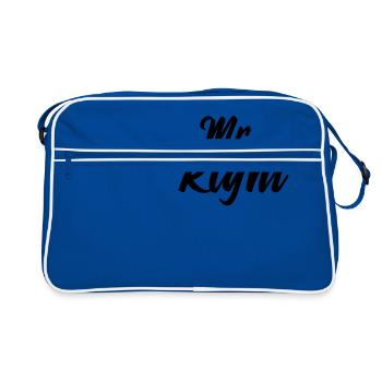 Mr Right Couple Couple Saint Valentin Cadeau - Sac Retro - bleu/blanc - Devant