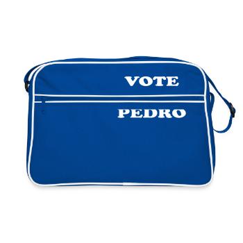 VOTE FOR PEDRO - Retro Bag - blue/white - Front
