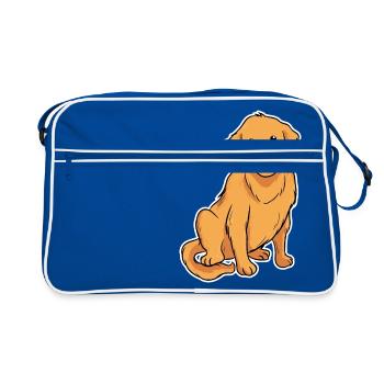 Golden retriever - Retro Bag - blue/white - Front