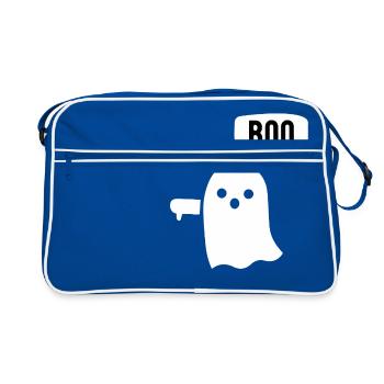 boo ghost thumbs down - Retro Bag - blue/white - Front