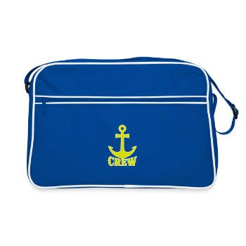 Logo de l’équipe d’ancre - Sac Retro - bleu/blanc - Devant