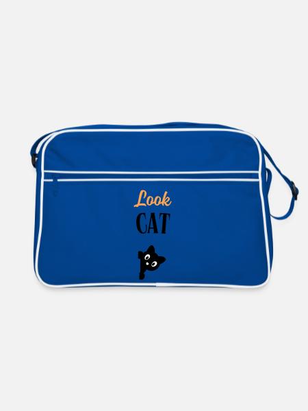 Look Cat - Sac Retro - bleu/blanc - Devant