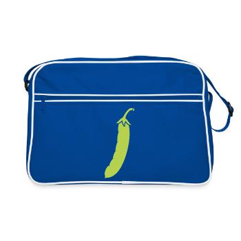 haricot vert - Sac Retro - bleu/blanc - Devant