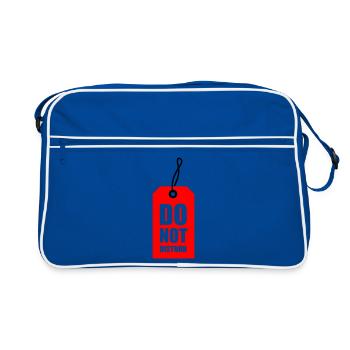 Do not disturb - Retro Tasche - Blau/Weiß - Vorne