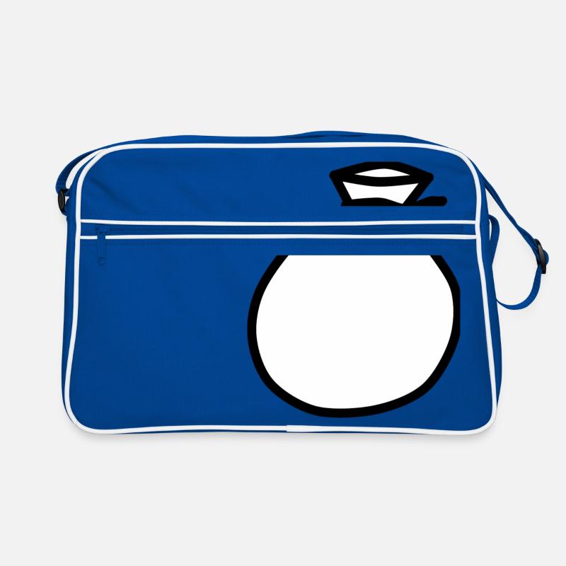 backpack suitcase sac sac bag dossier36 - Sac Retro - bleu/blanc