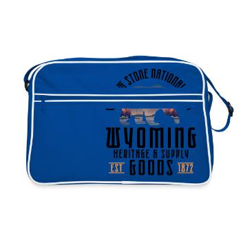 Yellow Stone Nationalpark - Retro Tasche - Blau/Weiß - Vorne