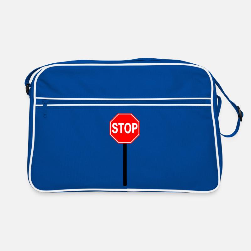 Stop Schild Retro Tasche
