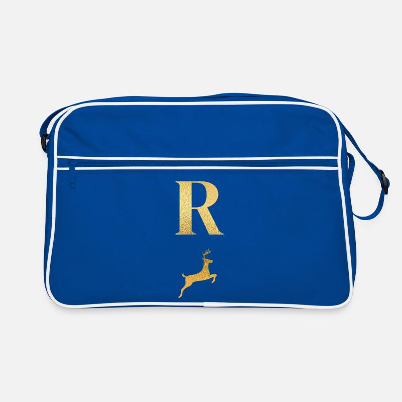 Lettre r cerf doré - idée cadeau Sac Retro