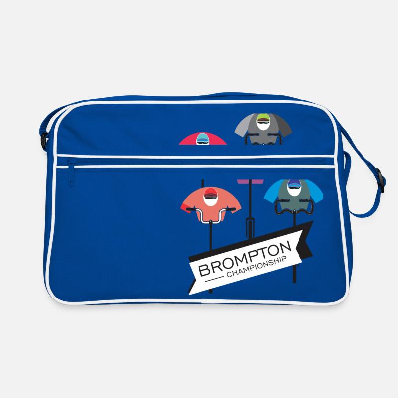 Brompton-Meisterschaft - Retro Tasche - Blau/Weiß