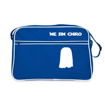 Me sim chiro Tata! (weiß) - Retro Tasche - Blau/Weiß - Vorne