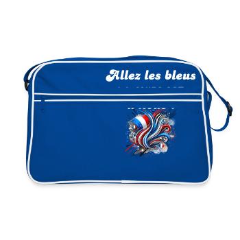 la coupe est à nous ! - Sac Retro - bleu/blanc - Devant