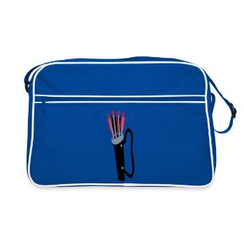Archery quiver and arrows design by Patjila - Retro Bag - blue/white - Front