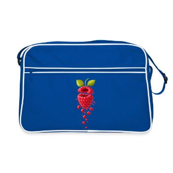 Juicy raspberry surealistic - Retro Bag - blue/white - Front