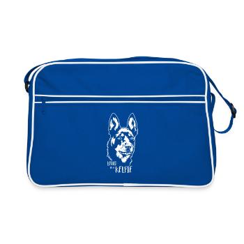 Kelpie australien aimé par un chien Kelpie Wilsigns - Sac Retro - bleu/blanc - Devant