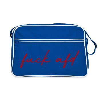 Lettrage de protestation contre l’AfD - Sac Retro - bleu/blanc - Devant