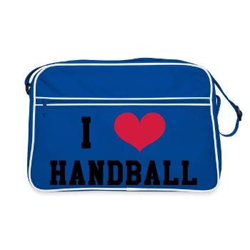 I Love Handball - Retro Bag - blue/white - Front