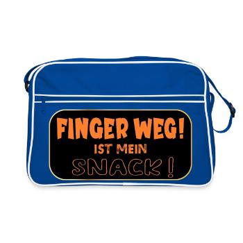 Finger Weg Snack - Retro Tasche - Blau/Weiß - Vorne