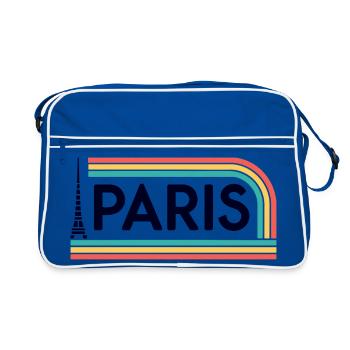 Paris Arc-en-ciel Rétro - Sac Retro - bleu/blanc - Devant