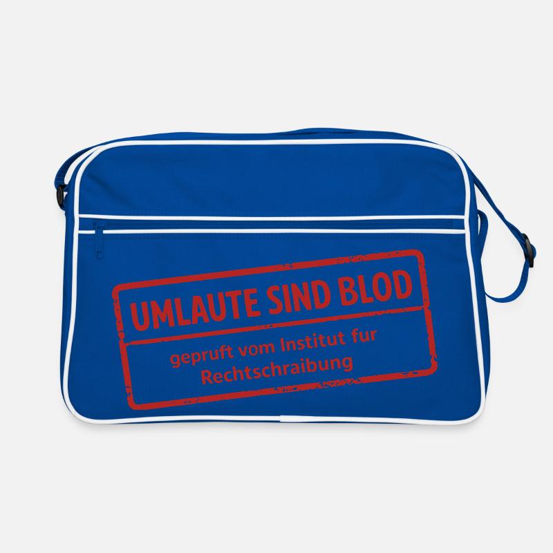Umlaute sind Blod Stempel Retro Tasche