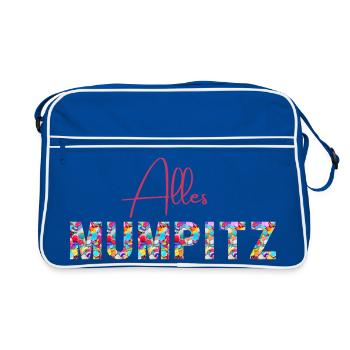 All nonsense - confetti - vocabulary - Retro Bag - blue/white - Front
