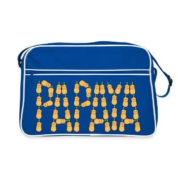 Typographie de la papaye - Sac Retro - bleu/blanc - Devant