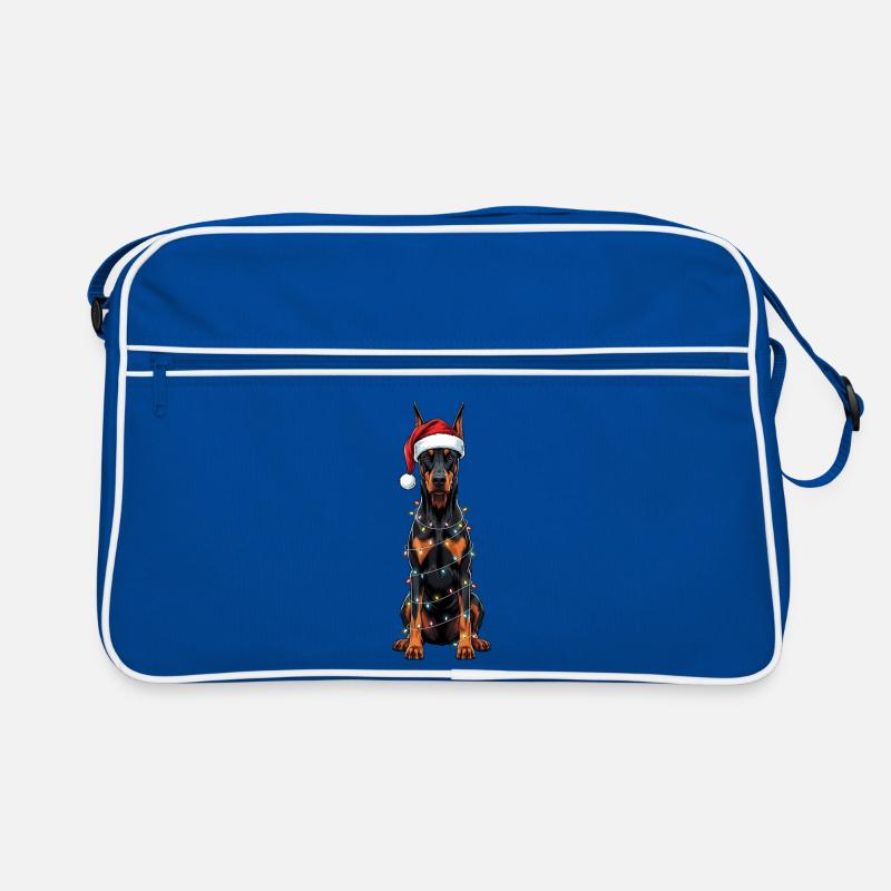 Costume de pyjama de Noël Doberman Sac Retro