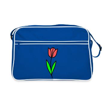 Bande dessinée Tulip Fleur - Sac Retro - bleu/blanc - Devant