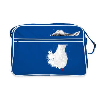Sketchy Lama - Retro Bag - blue/white - Front