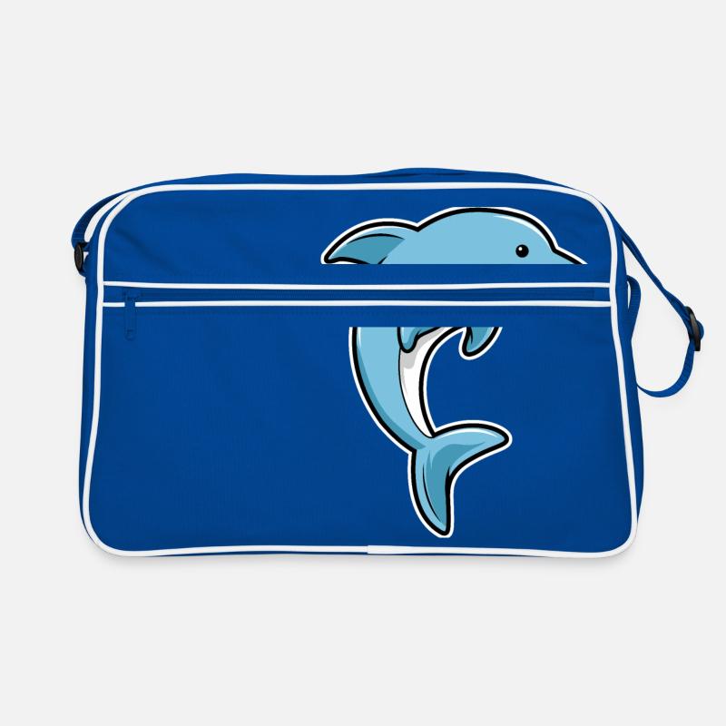 Dauphin - dauphin - Sac Retro - bleu/blanc