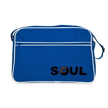 Soul Vinyl Record Typographic - Retro Bag - blue/white - Front
