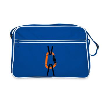 Carabiner Climbing Rope Arborist Alpinist - Retro Bag - blue/white - Front