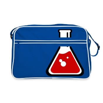 reagenzglas flask tube experiment chemistry chemie - Sac Retro - bleu/blanc - Devant