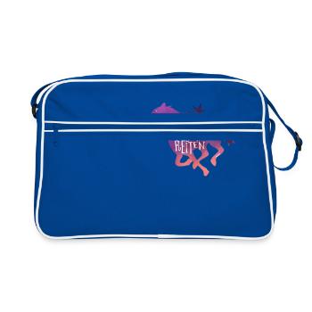Vraie fille équitation - Sac Retro - bleu/blanc - Devant