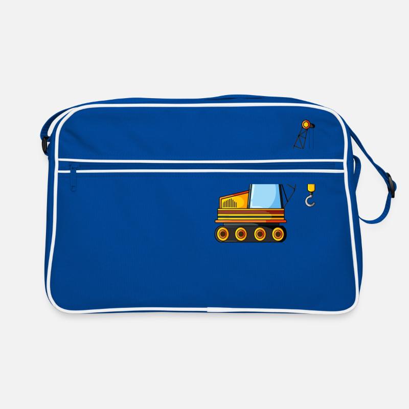 Construction site vehicle crane Retro Bag
