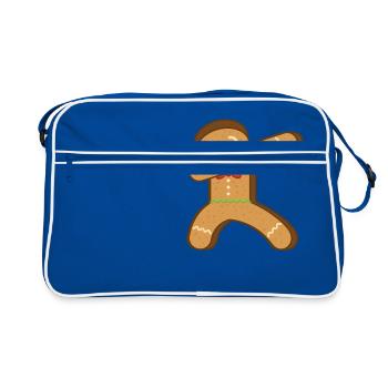 Weihnachtsdesign für Weihnachtsliebhaber - Retro Tasche - Blau/Weiß - Vorne